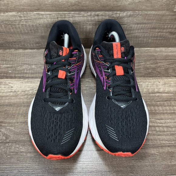 Brooks Adrenaline GTS 19 Black Purple Womens US Size 9 1202841B080 Running Shoes - Picture 3 of 10